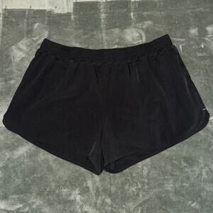 Champion Running Shorts Women's Large Black Built-In Brief Liner Athletic Gym
